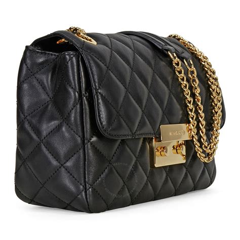 michael kors clutch leather sloan|Sloan Large Quilted Leather Shoulder Bag .